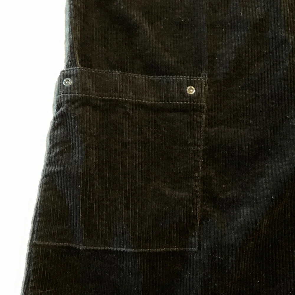 Free people Women's Devoted to You corduroy overall mini dress Fall boho black 8